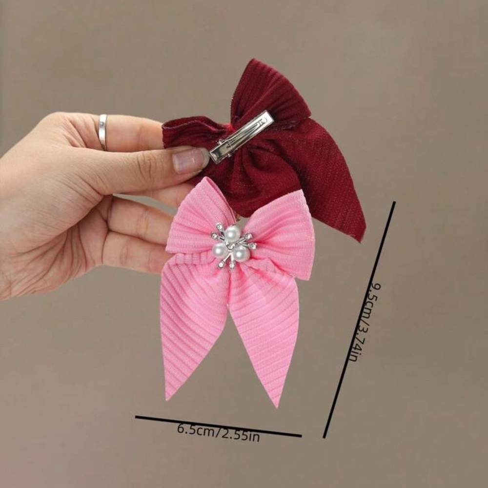 16 Pairs of Hair Ties with Imitation Pearls | Pack of 32 Fabric Tweezers New - Picture 5 of 10